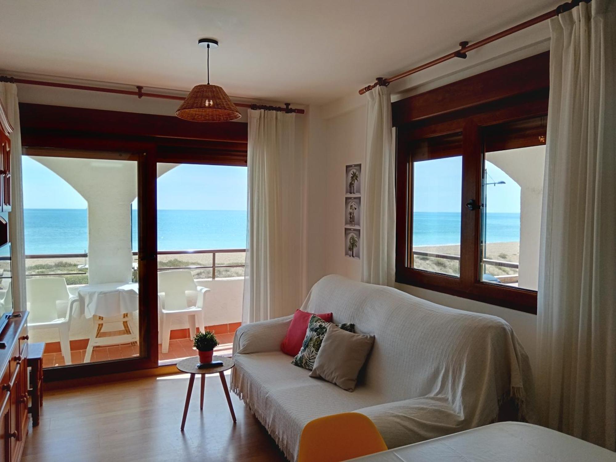 Apartament Primera Linea De Playa, Ada Benedicto Xiii, Aire Acondicionado, Wifi, Parking Peñiscola Zewnętrze zdjęcie