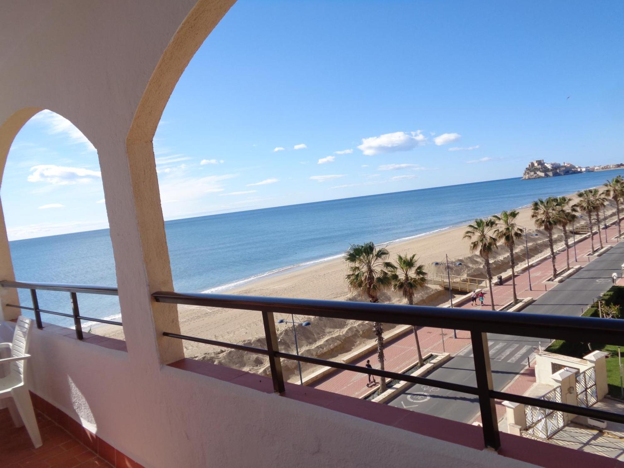 Apartament Primera Linea De Playa, Ada Benedicto Xiii, Aire Acondicionado, Wifi, Parking Peñiscola Zewnętrze zdjęcie